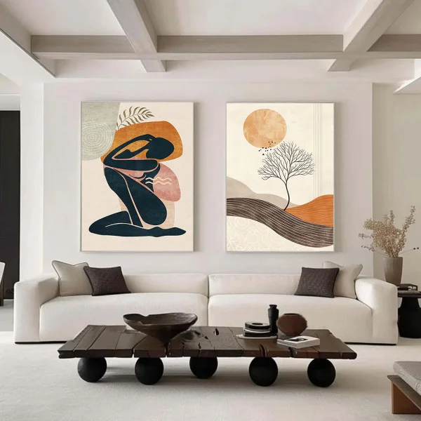 Poezie cu Sens - Set 2 Tablouri Boho