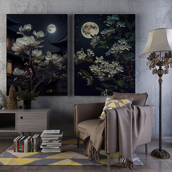 Luna Plina - Set 2 Tablouri