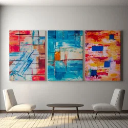 Peisaje în Geometrie Fluida - Set 3 Tablouri
