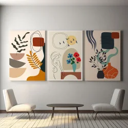 Mid Century Abstract Art - Set 3 Tablouri