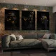 Golden Beauty - Set 3 Tablouri