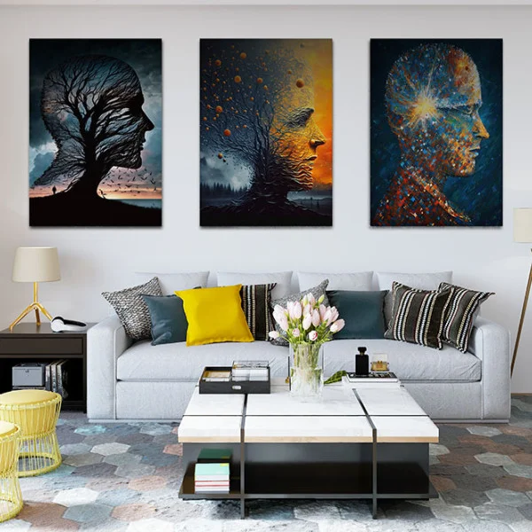 Inefabila Evolutie Umana - Set 3 Tablouri