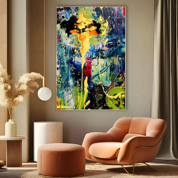 Haosul Armonic al Tocaturii de Culori - Tablou Abstract