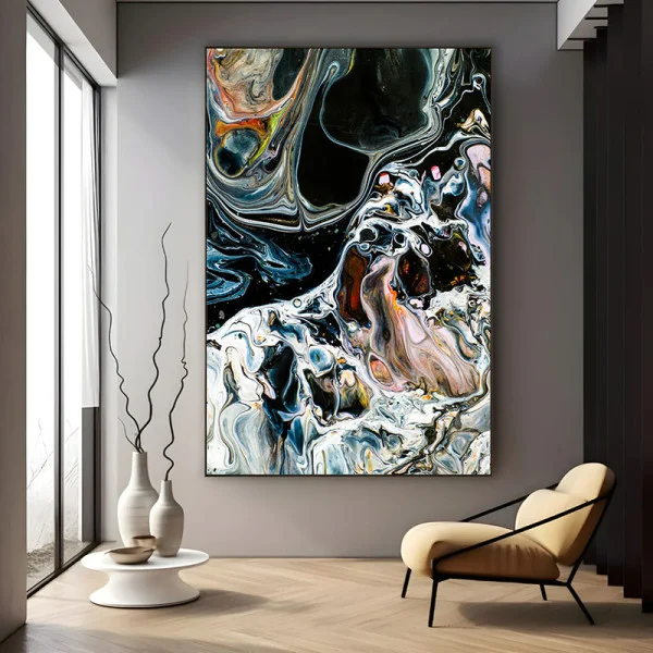 Abstractie in Alb si Negru - Tablou Abstract