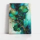 Tablou Abstract Premium „Sculptura Utopiei Dansul Frunzelor” – Artă Canvas Modernă cu Accente Aurii Elegante pentru Living de Lux