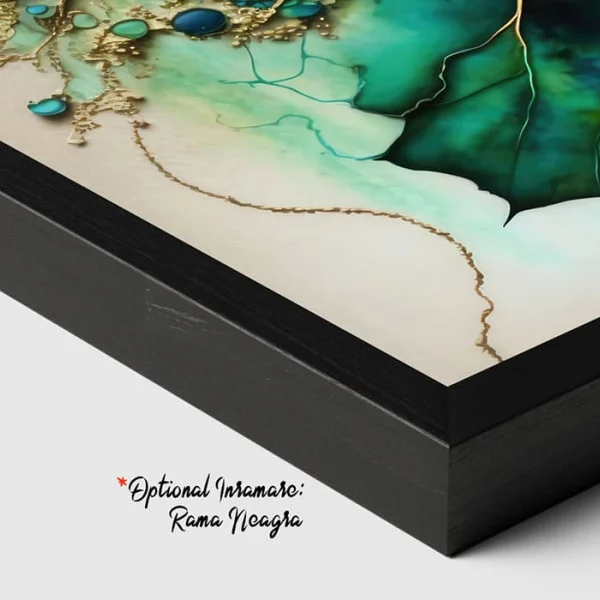 Tablou Abstract Premium „Sculptura Utopiei Dansul Frunzelor” – Artă Canvas Modernă cu Accente Aurii Elegante pentru Living de Lux