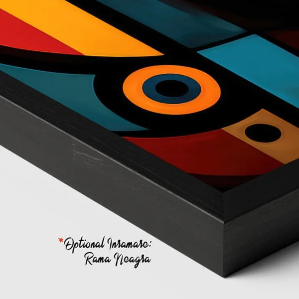 Tablou Abstract Premium Poezia Formei – Artă Canvas Modernă Orizontală cu Portret Cubist pentru Living