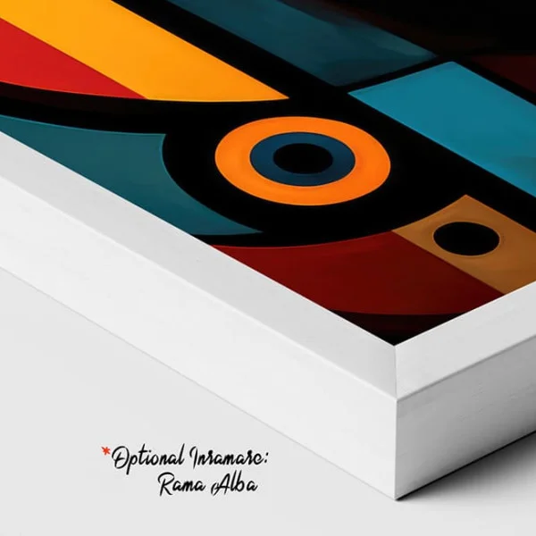 Tablou Abstract Premium Poezia Formei – Artă Canvas Modernă Orizontală cu Portret Cubist pentru Living