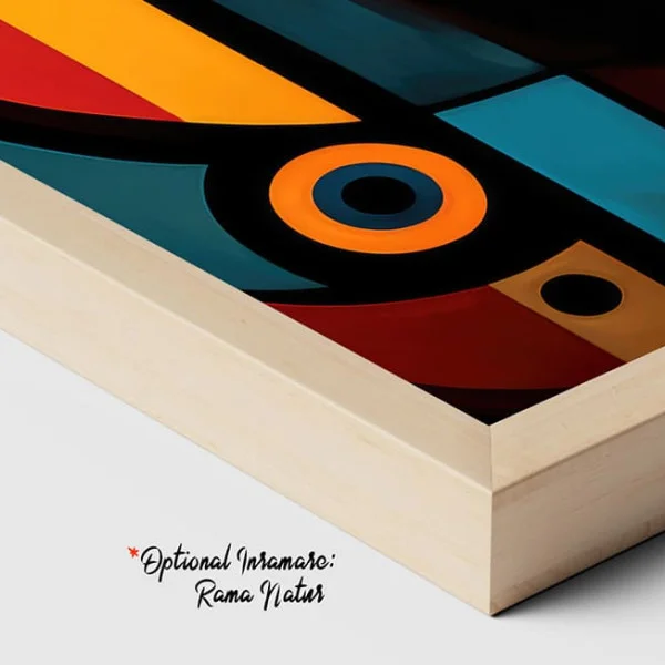 Tablou Abstract Premium Poezia Formei – Artă Canvas Modernă Orizontală cu Portret Cubist pentru Living