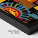 Tablou canvas abstract - Scurgerea Timpului, compoziție cubistă multicoloră cu ceasuri stilizate ideală pentru decoruri avangardiste sau birouri creative