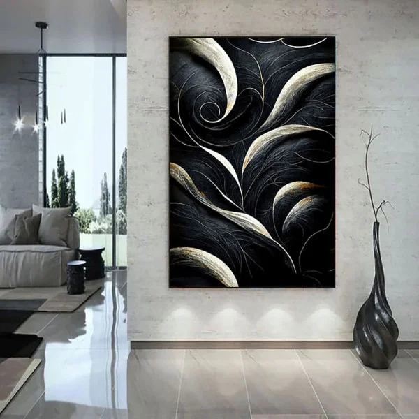 Tablou Abstract Talazuri Învolburate – Canvas Modern pentru Living sau Dormitor