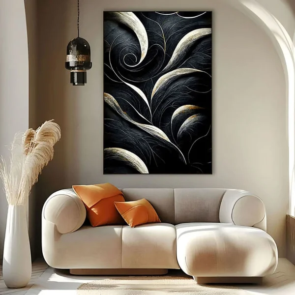 Tablou Abstract Talazuri Învolburate – Canvas Modern pentru Living sau Dormitor