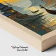 Tablou Abstract Premium Orașul Între Ziduri – Artă Canvas Modernă cu Peisaj Urban Medieval și Bărci pentru Living sau Hol