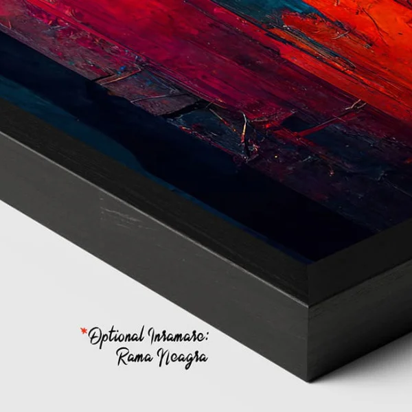 Tablou Abstract Premium Nopți Albastre – Artă Canvas Modernă cu Geometrie Texturată în Nuanțe de Turcoaz și Portocaliu pentru Birou sau Living