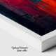 Tablou Abstract Premium Nopți Albastre – Artă Canvas Modernă cu Geometrie Texturată în Nuanțe de Turcoaz și Portocaliu pentru Birou sau Living