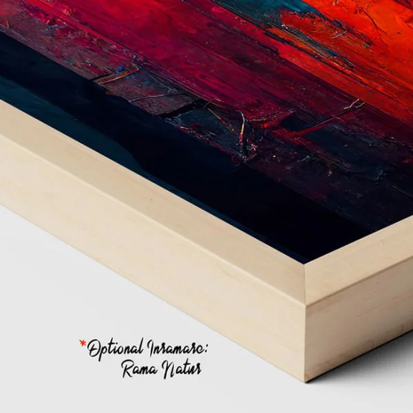 Tablou Abstract Premium Nopți Albastre – Artă Canvas Modernă cu Geometrie Texturată în Nuanțe de Turcoaz și Portocaliu pentru Birou sau Living