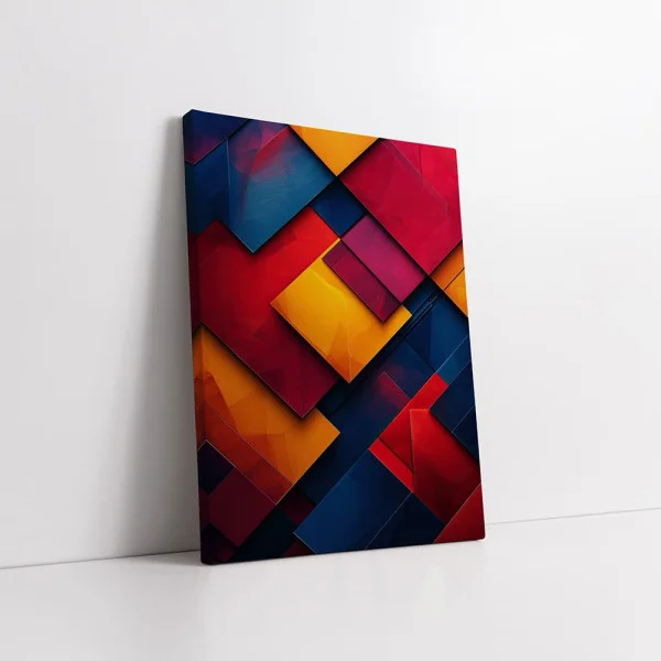 Tablou Abstract Texturi de Culoare – Canvas Premium Vertical pentru Decor Modern