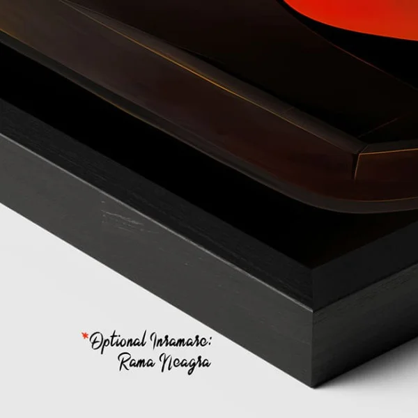 Tablou Abstract Premium O Singură Inimă – Artă Canvas Modernă Cubistă cu Două Siluete și Inimă Roșie pentru Dormitor sau Living