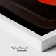 Tablou Abstract Premium O Singură Inimă – Artă Canvas Modernă Cubistă cu Două Siluete și Inimă Roșie pentru Dormitor sau Living