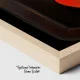Tablou Abstract Premium O Singură Inimă – Artă Canvas Modernă Cubistă cu Două Siluete și Inimă Roșie pentru Dormitor sau Living