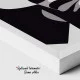 Tablou Abstract Premium Muză Tăcută – Artă Canvas Modernă Cubistă cu Portret Feminin Alb Negru pentru Dormitor, Birou sau Hol
