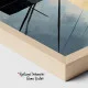 Tablou Abstract Premium Răsărit de Lună – Artă Canvas Modernă cu Elemente Geometrice și Accente Ocru pentru Decoruri de Elită