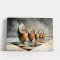 Tablou Abstract Premium Raze Sfioase – Artă Canvas Modernă cu Cupe Metalice Patinate și Lavandă pentru Living de Lux