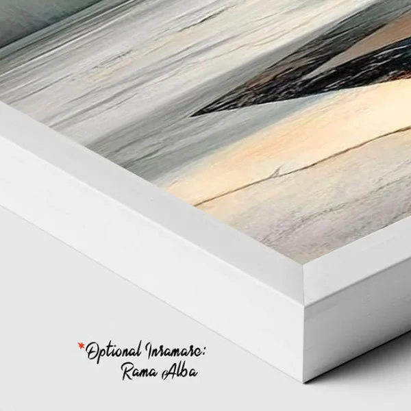 Tablou Abstract Premium Raze Sfioase – Artă Canvas Modernă cu Cupe Metalice Patinate și Lavandă pentru Living de Lux