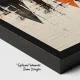 Tablou Geometric Retro - Umbre în Ploaie, Stil și Texturi Calde