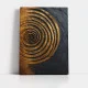 Tablou Abstract Canvas Spirală Aurie 3D – Energiile Infinitului, decor premium pentru hol