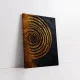 Tablou Abstract Canvas Spirală Aurie 3D – Energiile Infinitului, decor premium pentru hol