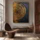 Tablou Abstract Canvas Spirală Aurie 3D – Energiile Infinitului, decor premium pentru hol