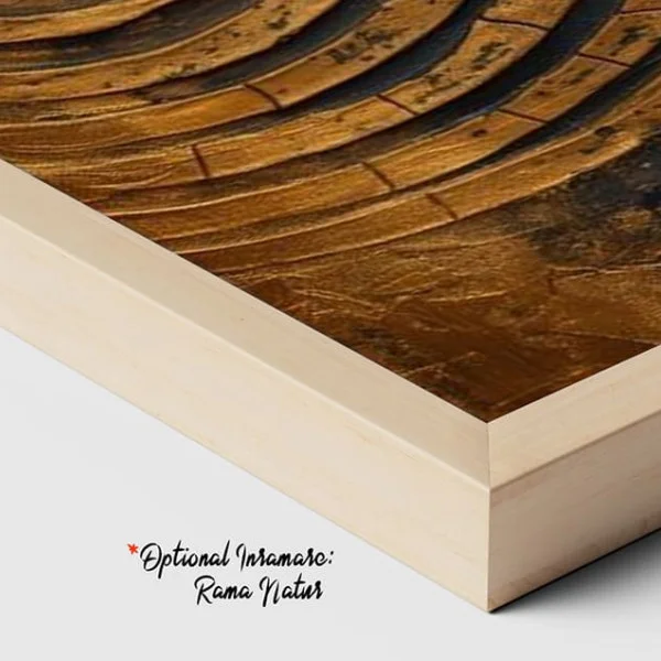 Tablou Abstract Canvas Spirală Aurie 3D – Energiile Infinitului, decor premium pentru hol