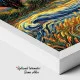 Tablou Abstract Premium Arta Naturii – Artă Canvas Modernă Post-Impresionistă cu Apus de Soare și Chiparos pentru Living, Birou sau Hol