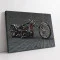 Tablou Auto Moto Premium Motocicleta Custom Chopper – Artă Canvas Modernă în Stil Industrial pentru Living Masculin, Birou sau Garaj
