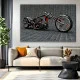 Tablou Auto Moto Premium Motocicleta Custom Chopper – Artă Canvas Modernă în Stil Industrial pentru Living Masculin, Birou sau Garaj