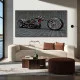 Tablou Auto Moto Premium Motocicleta Custom Chopper – Artă Canvas Modernă în Stil Industrial pentru Living Masculin, Birou sau Garaj
