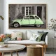 Tablou Auto Premium Capodopera Retro – Canvas cu Mașină Vintage Citroën 2CV pentru Living, Birou sau Garaj