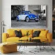 Tablou Auto Premium Patina Timpului Volkswagen Beetle – Artă Canvas Modernă cu Mașină Retro Broscuță pentru Birou, Living sau Hol