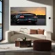Tablou Auto Premium Forța la Asfințit – Canvas Stil Muscle Car cu Ford Mustang Shelby