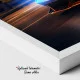 Tablou Auto Fiorul Vitezei – Canvas Decorativ Stil Cyberpunk cu Supercar Albastru