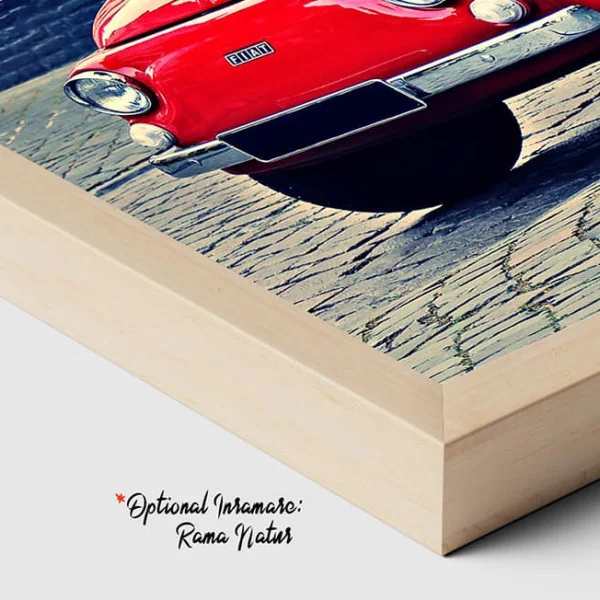 Tablou Auto Premium Cinquecento – Artă Canvas Modernă cu Mașină Retro Italiană pentru Living, Birou sau Cafenea