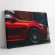 Tablou Auto Premium Furia Roșie – Artă Canvas Modernă cu Profil de Mașină Sport BMW și Jante din Aliaj pentru Birou, Living sau Garaj