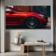 Tablou Auto Premium Furia Roșie – Artă Canvas Modernă cu Profil de Mașină Sport BMW și Jante din Aliaj pentru Birou, Living sau Garaj