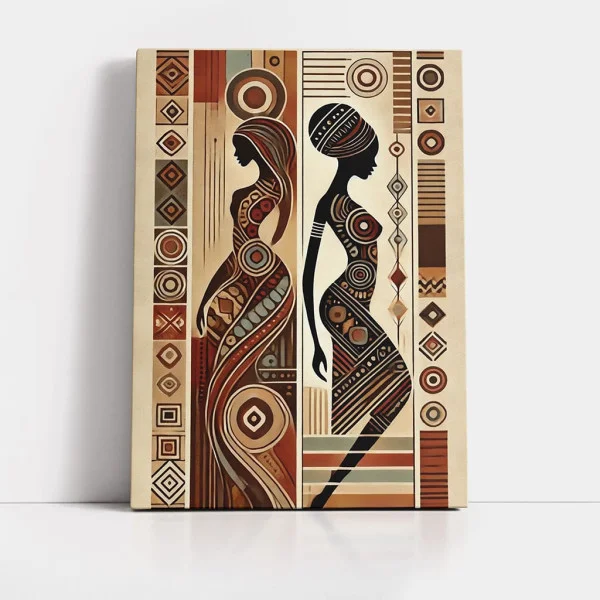 Tablou Abstract Eclecticul Euforic – Canvas Premium Siluete Africane