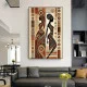 Tablou Abstract Eclecticul Euforic – Canvas Premium Siluete Africane