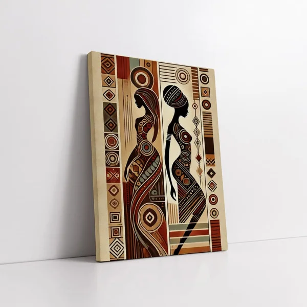Tablou Abstract Eclecticul Euforic – Canvas Premium Siluete Africane