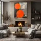 Tablou Abstract Pictând Vise Boeme – Canvas Premium Siluetă și Soare