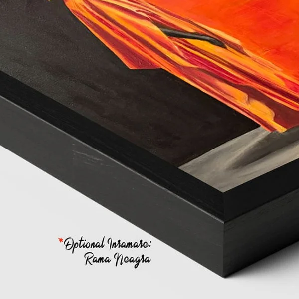 Tablou Abstract Pictând Vise Boeme – Canvas Premium Siluetă și Soare