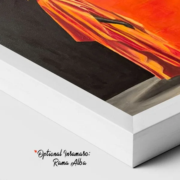 Tablou Abstract Pictând Vise Boeme – Canvas Premium Siluetă și Soare